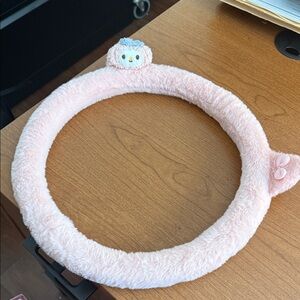My Melody Plush Pink Steering Wheel Cover